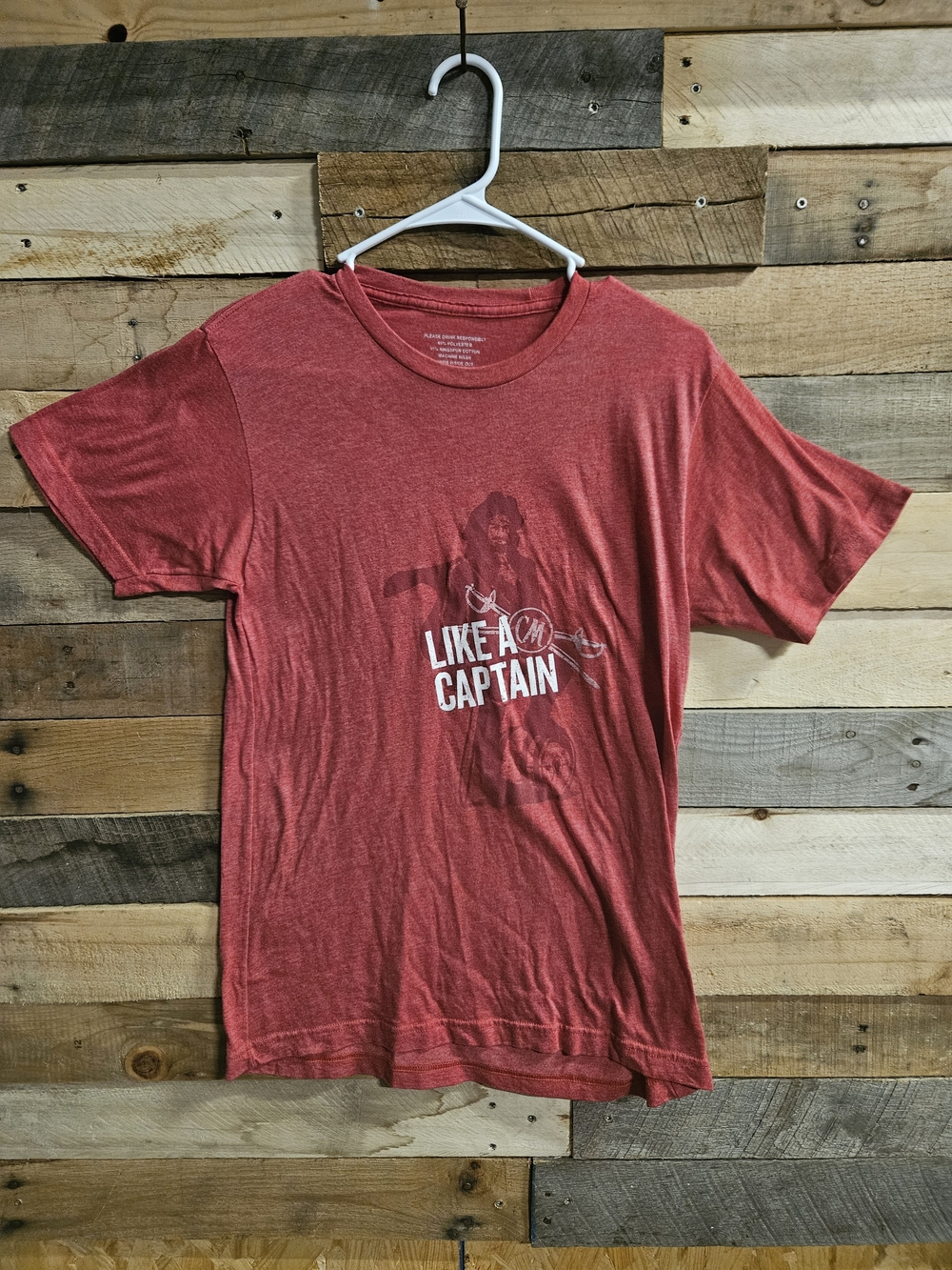 Captian Morgan Like a Captain Red Graphic Crew Neck T‑Shirt